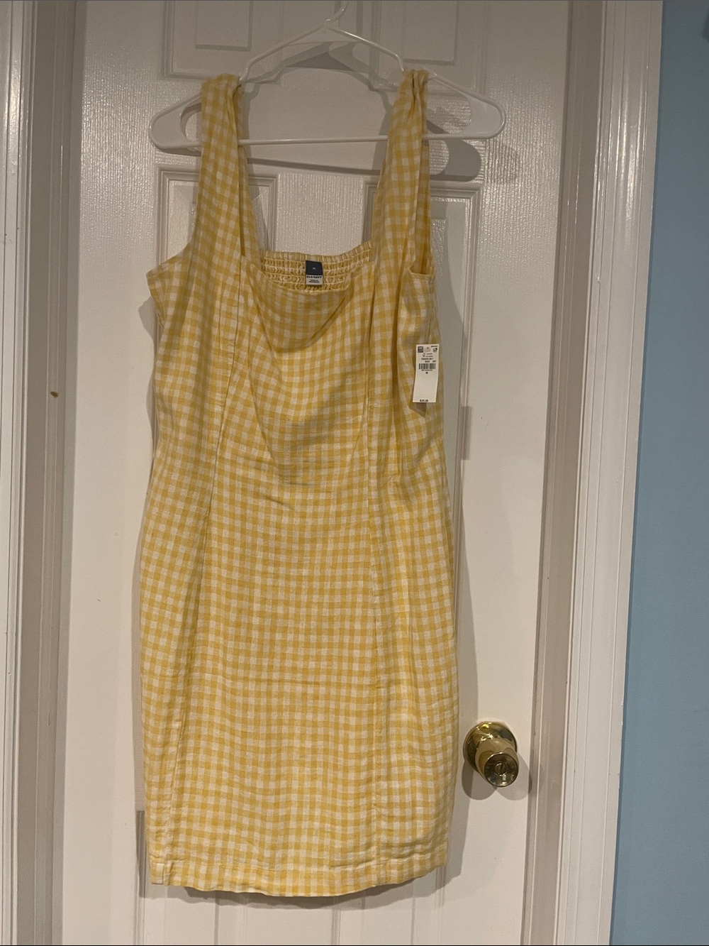 Old Navy Yellow Gingham Mini Dress
